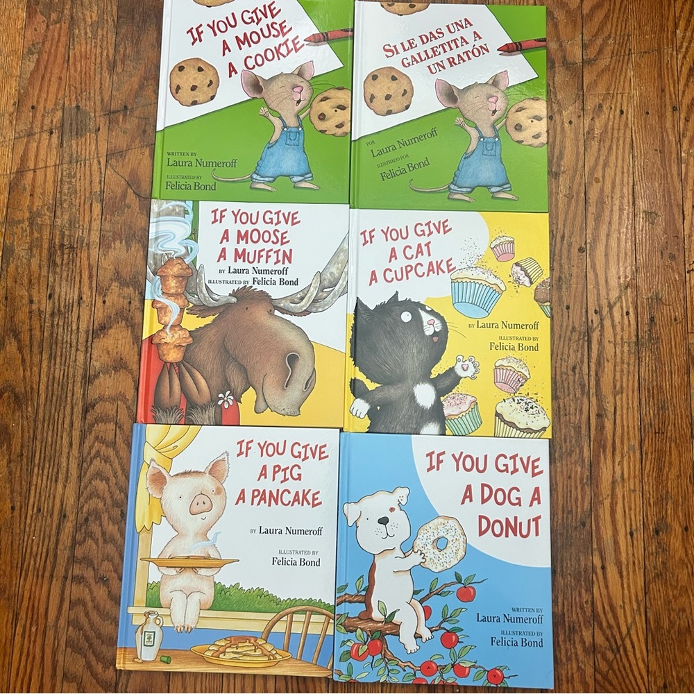If You Give a Series by Laura Numeroff - Set of 5 Books with 1 additional book